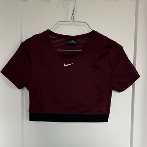 Nike Women's Burgundy Crop Top
